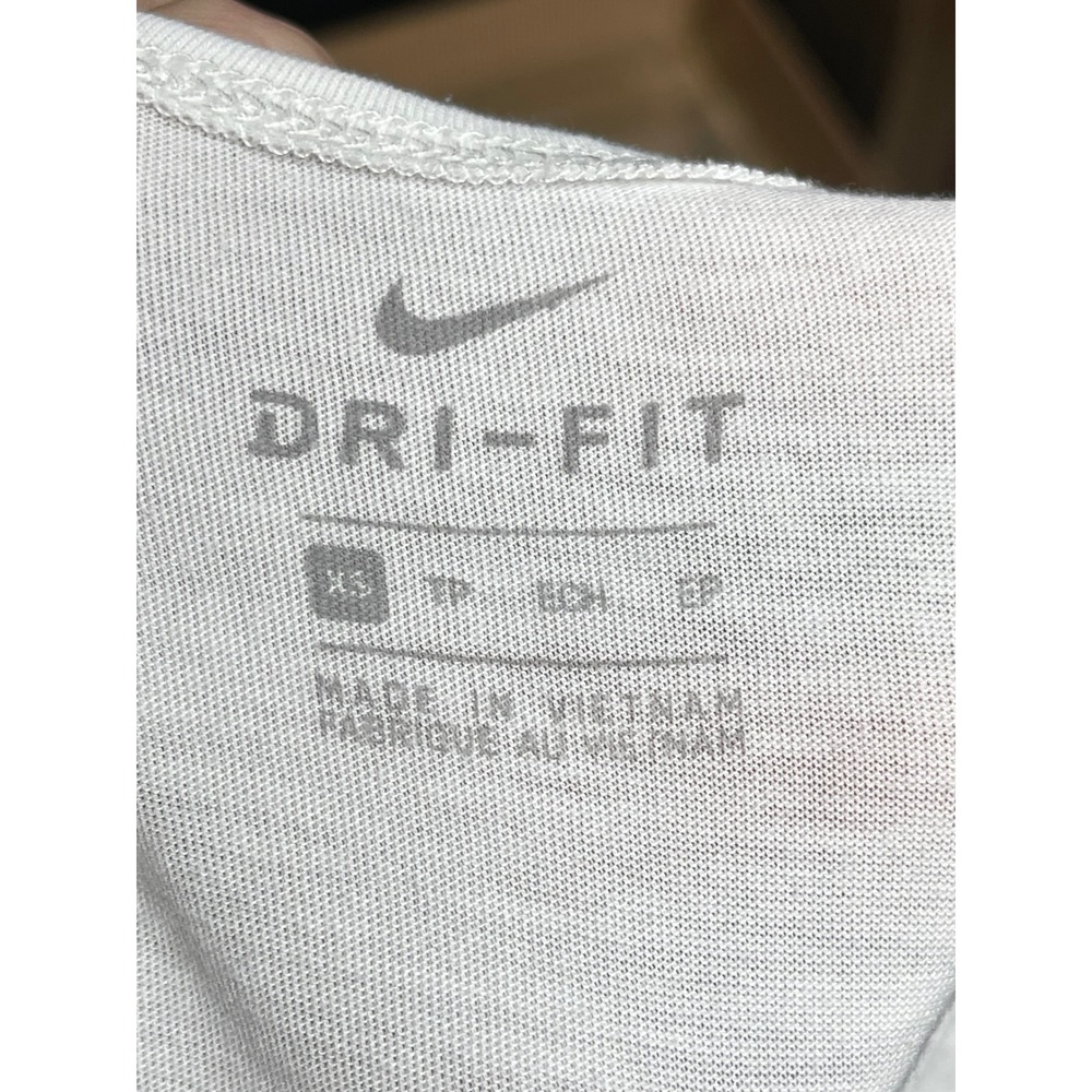Nike Dri-FIT Tank Top White Open Back Scoop Neck Athletic Shirt XS 0728019 - Picture 4 of 5